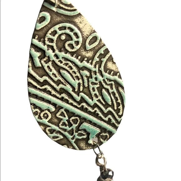 HANDMADE Leather Earrings - Picture 2 of 3